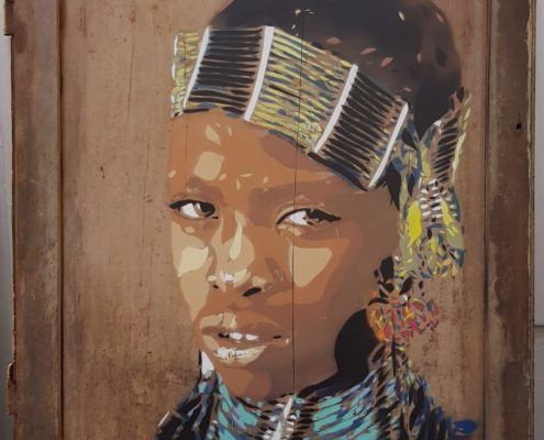 Akore Street Art. Barcelona. Afrocolor